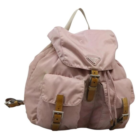 PRADA Backpack Nylon Pink Silver Auth - Picture 1 of 16